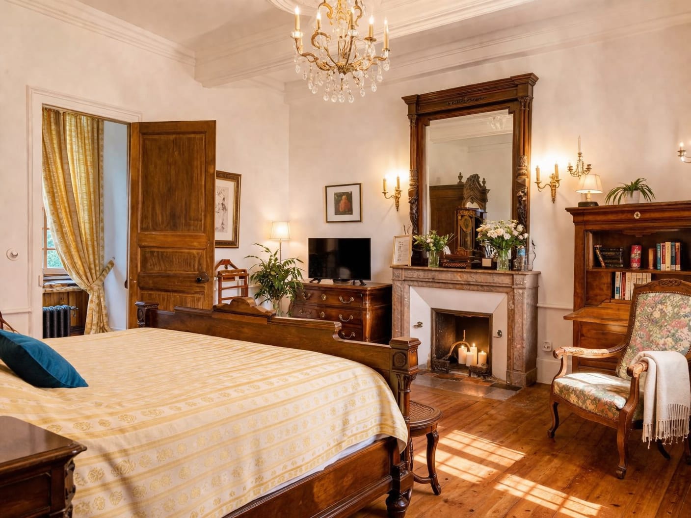 Chambre Empire — salle de bain, Château d'Isigny