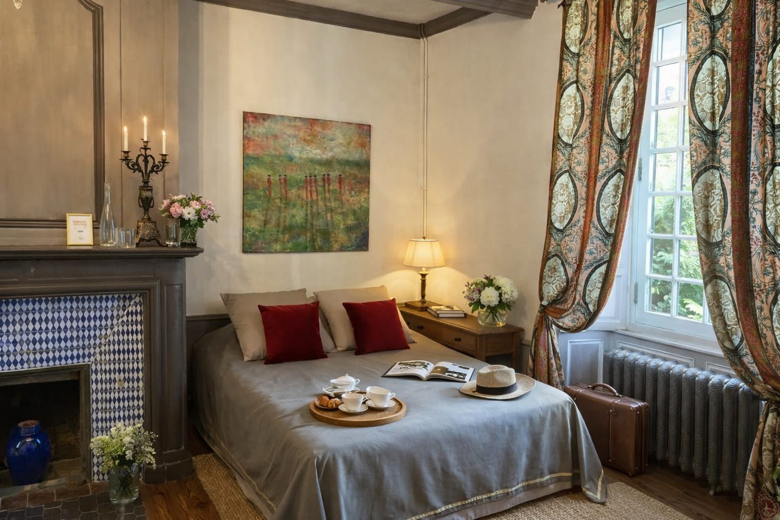 Chambre Marie — salle de bain, Château d'Isigny