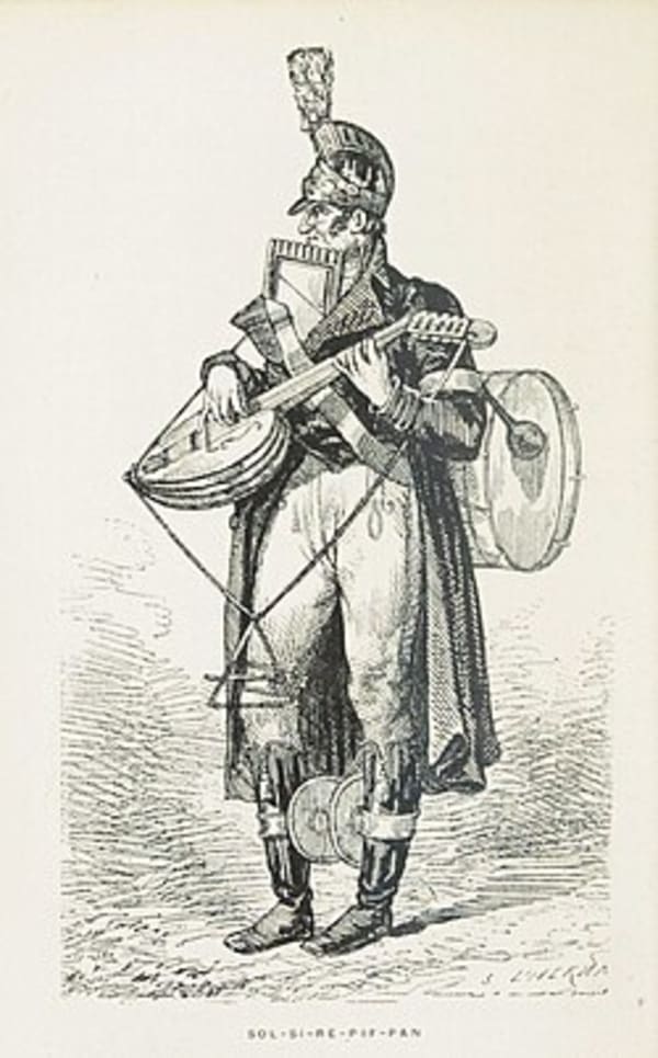Musicien ambulant. Homme orchestre. One Man Band