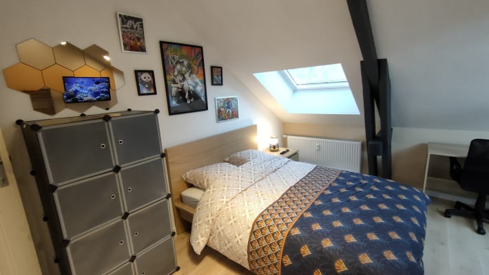 Estúdio Colocation à Charleroi - Chambre avec sanitaire privatif imagem 3