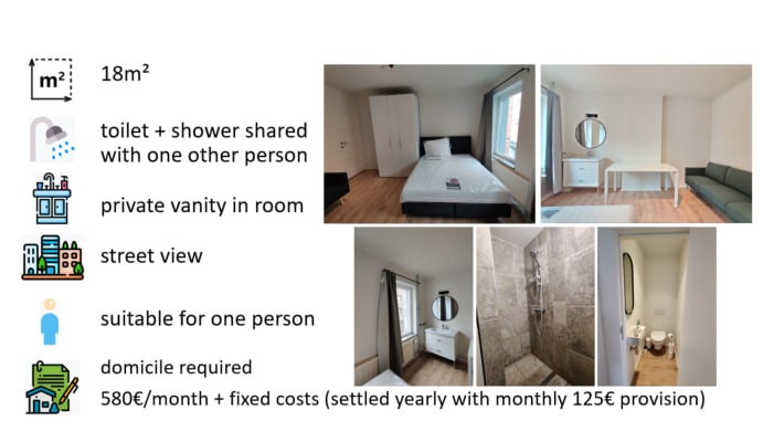 Camera Gerenoveerde kamer in co-housing project (domicilie verplicht, minstens 1j) Immagine 3
