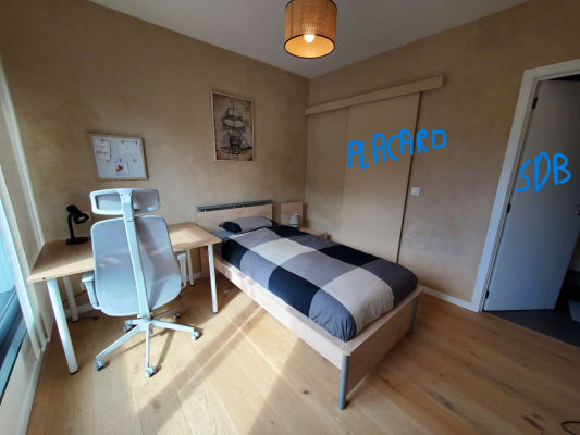 Sala Chambre d'étudiant meublée chez l'habitant imagem 3