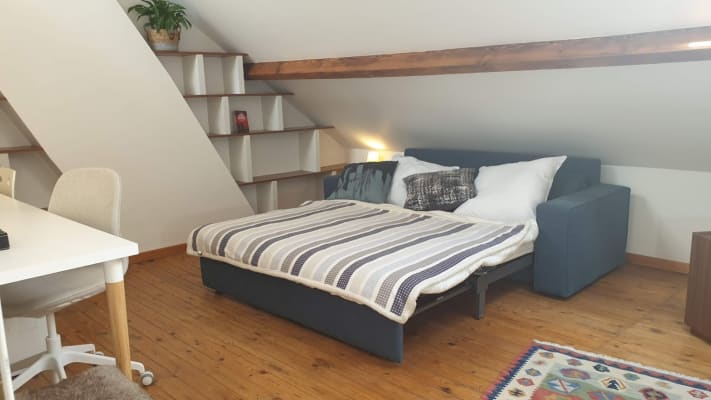 Sala Chambre avec dressing séparé, lit double dans appartement de 180 m2 (petite colocation, max. 3 colocataires) imagem 10