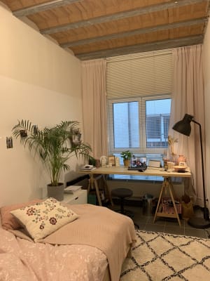 Oda Moderne studentekamer met gemeenschappelijke keuken en badkamer resim 3