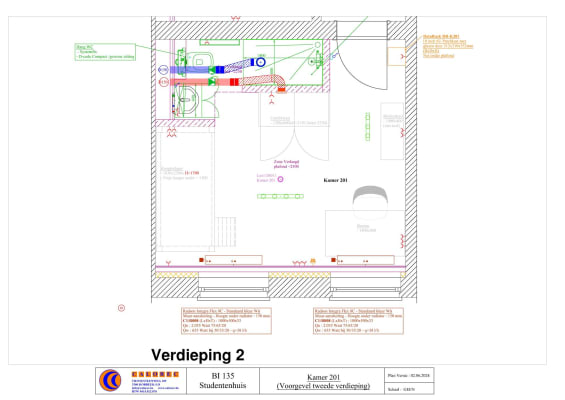 Kamer K201/Splinter nieuwe TOP bemeubelde studentenkamer, met eigen badkamer, frigo en combi oven/mircoglf, Wifi, hoogteslaper foto 1