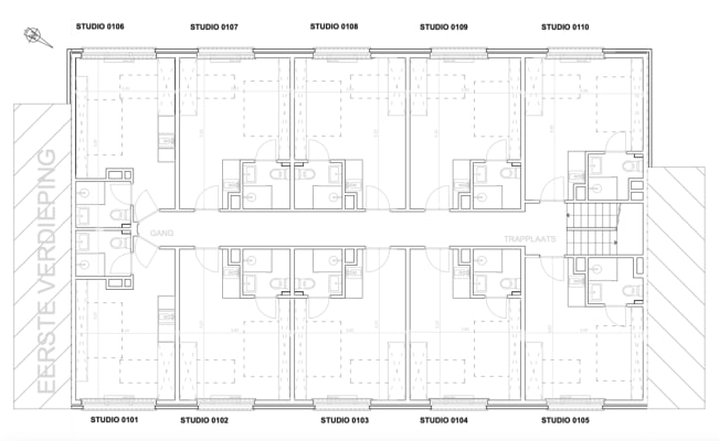 Estúdio Gerenoveerde studio's voor studenten en jong werkenden te Kortrijk! imagem 11