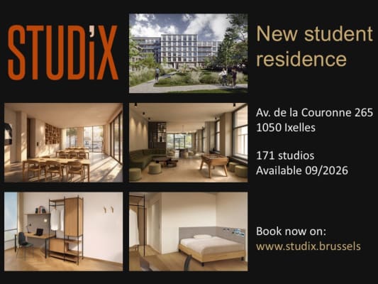 Estúdio Student rooms for rent in Ixelles - StudiX residence imagem 4