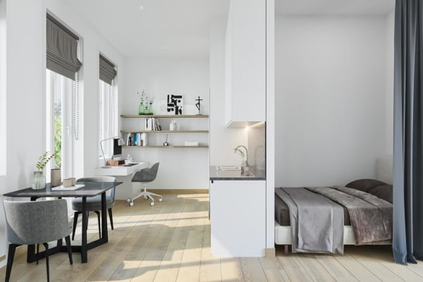 Kamer Volledig gerenoveerde studentenkamer/studio foto 4