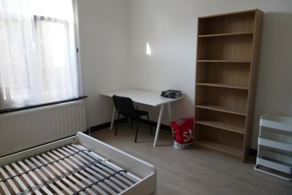 Kamer A LOUER 5 grandes CHAMBRES  MEUBLEES en COLOCATION  dans un gd appartement ,au rez avec jardin, très bien situé foto 3