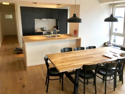 Sala Nog 1 van de 3  gemeubelde studentenkamers (12m2) vrij, enkel meisjes, in zonnig 3-kamer appartement imagem 4