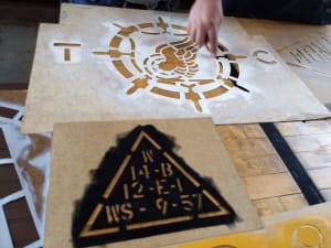 First Example of Stencils Used to ID Equipment