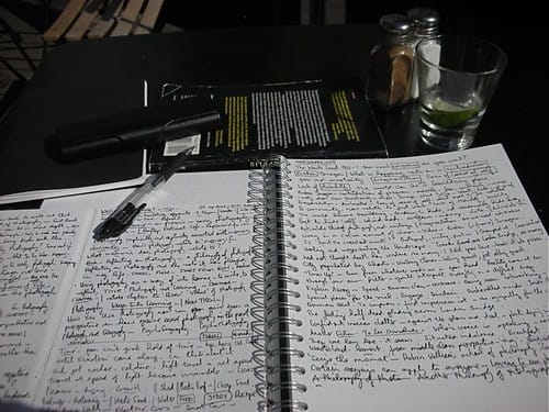 Writing using red vein kratom