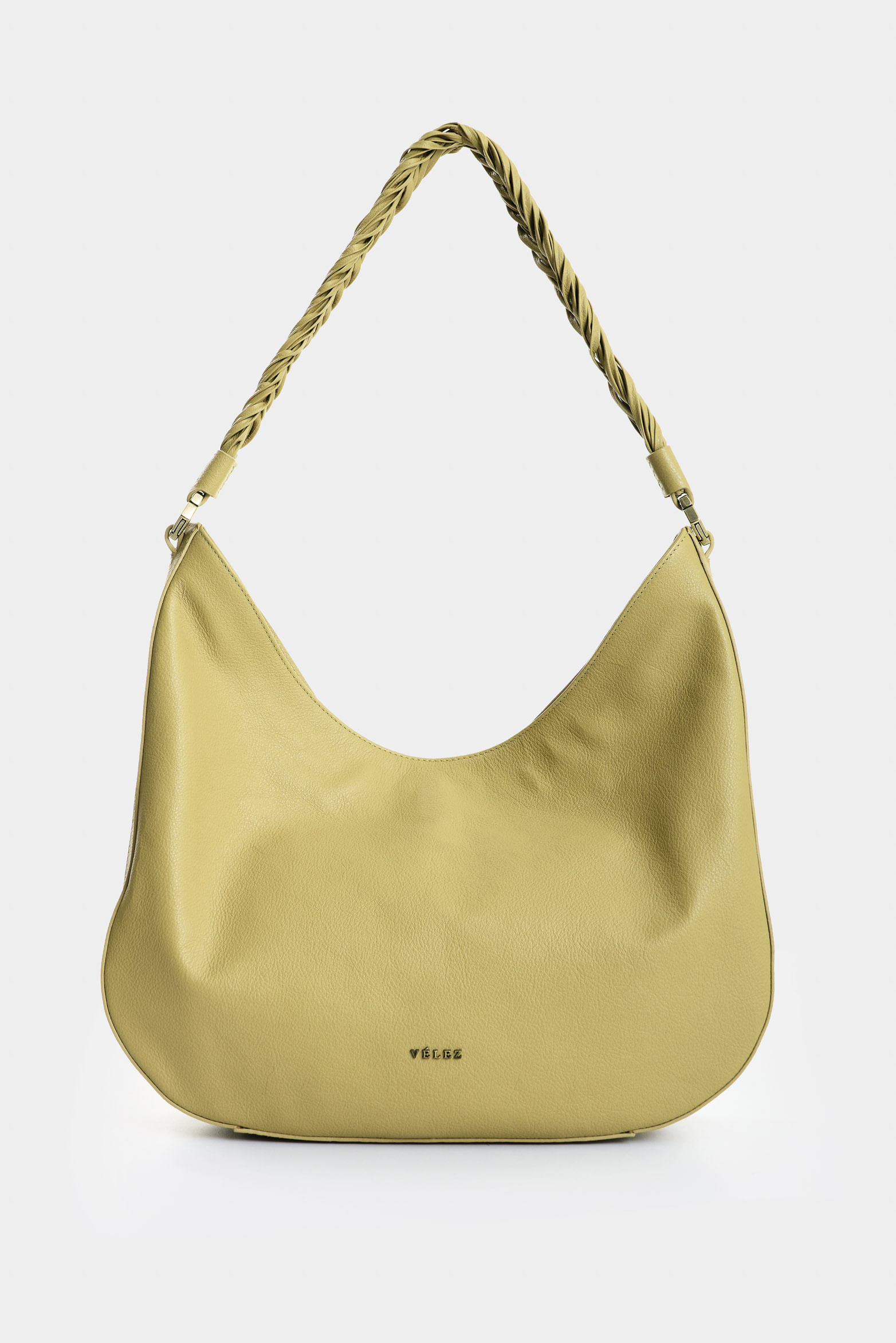 Shopping Luna semicircular en cuero para mujer