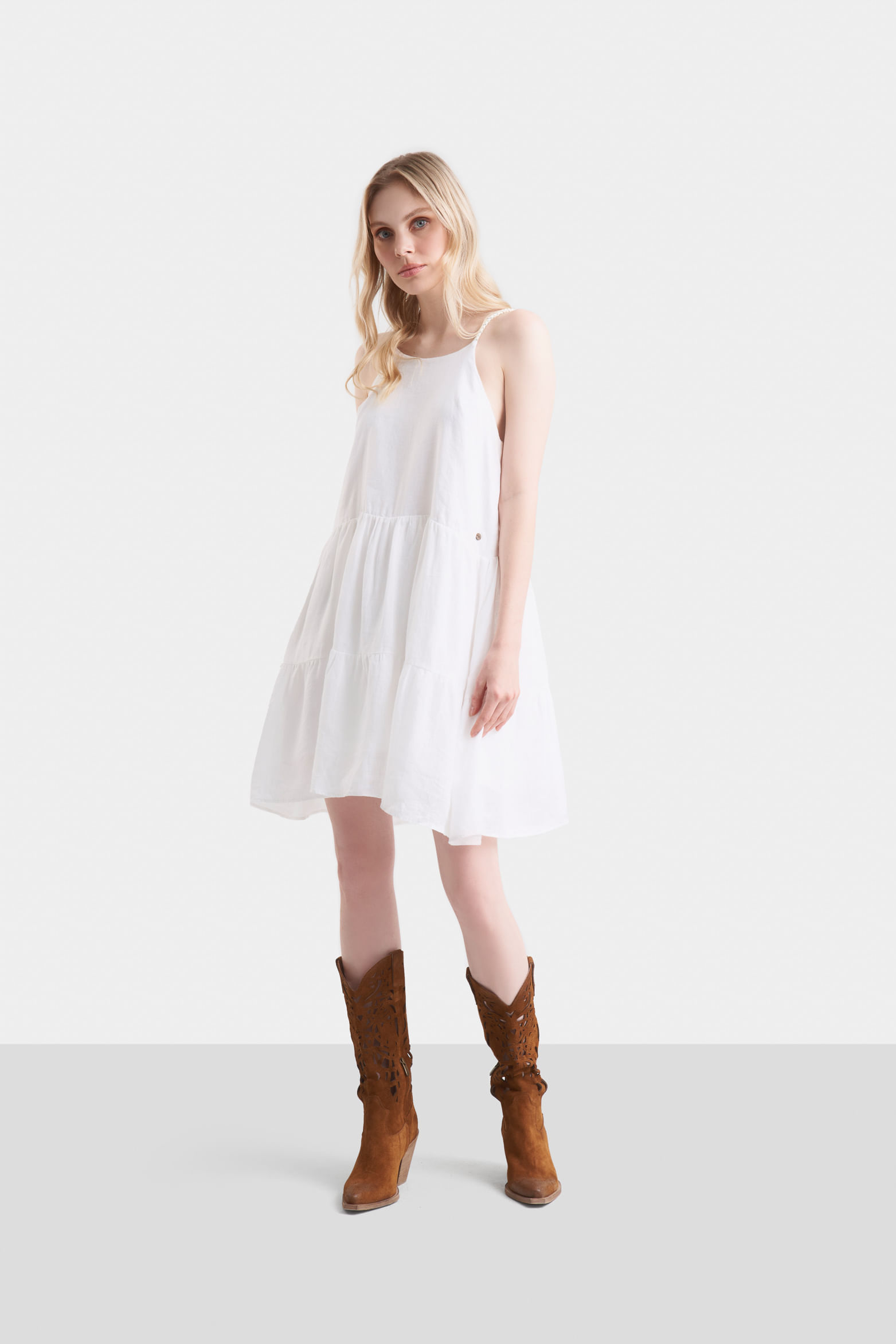 Vestido elur en tejido plano para mujer fit holgado