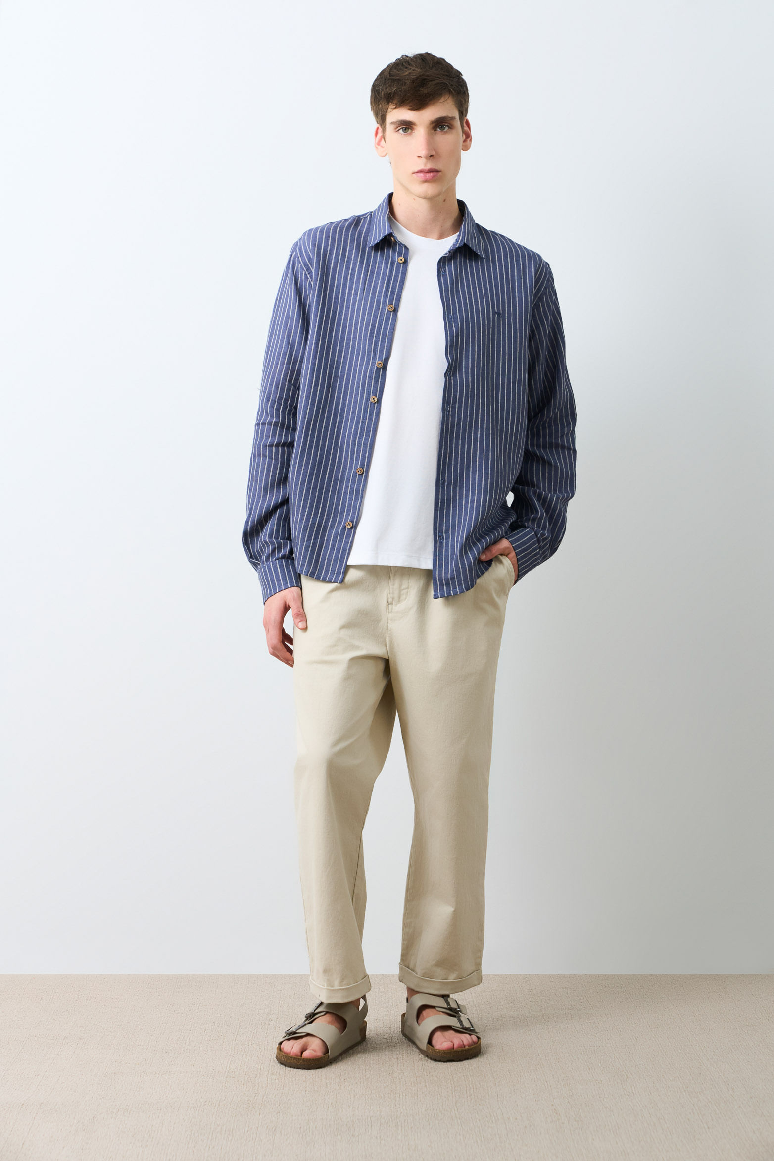 Camisa manga larga en lino para hombre Lira