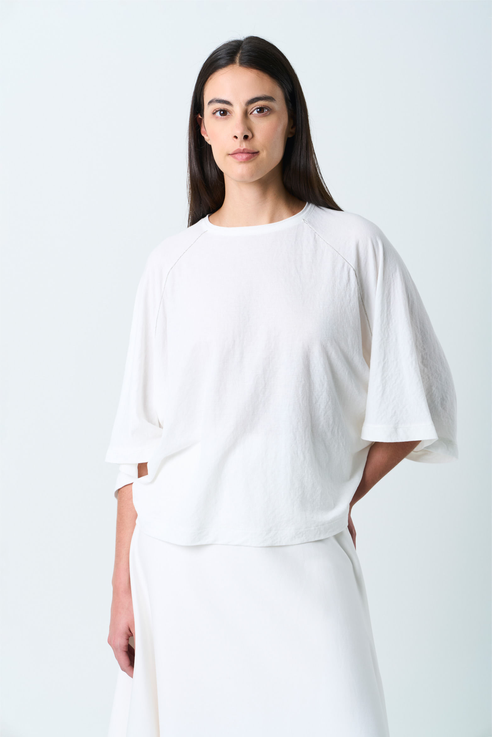 Polera manga ranglan para mujer Galera
