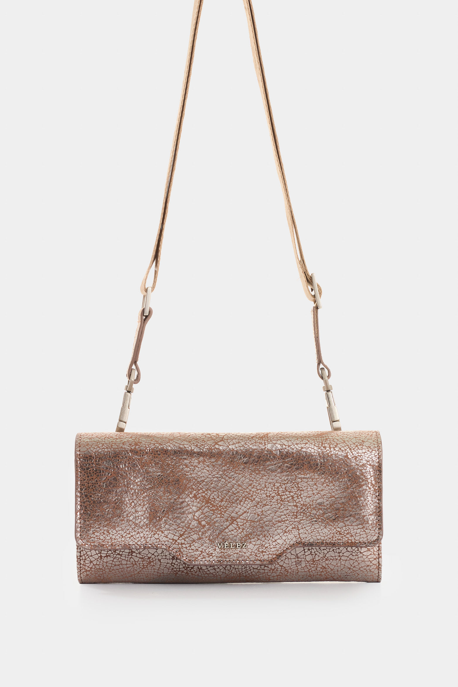 Porta chequera de cuero folia para mujer Damasco 2