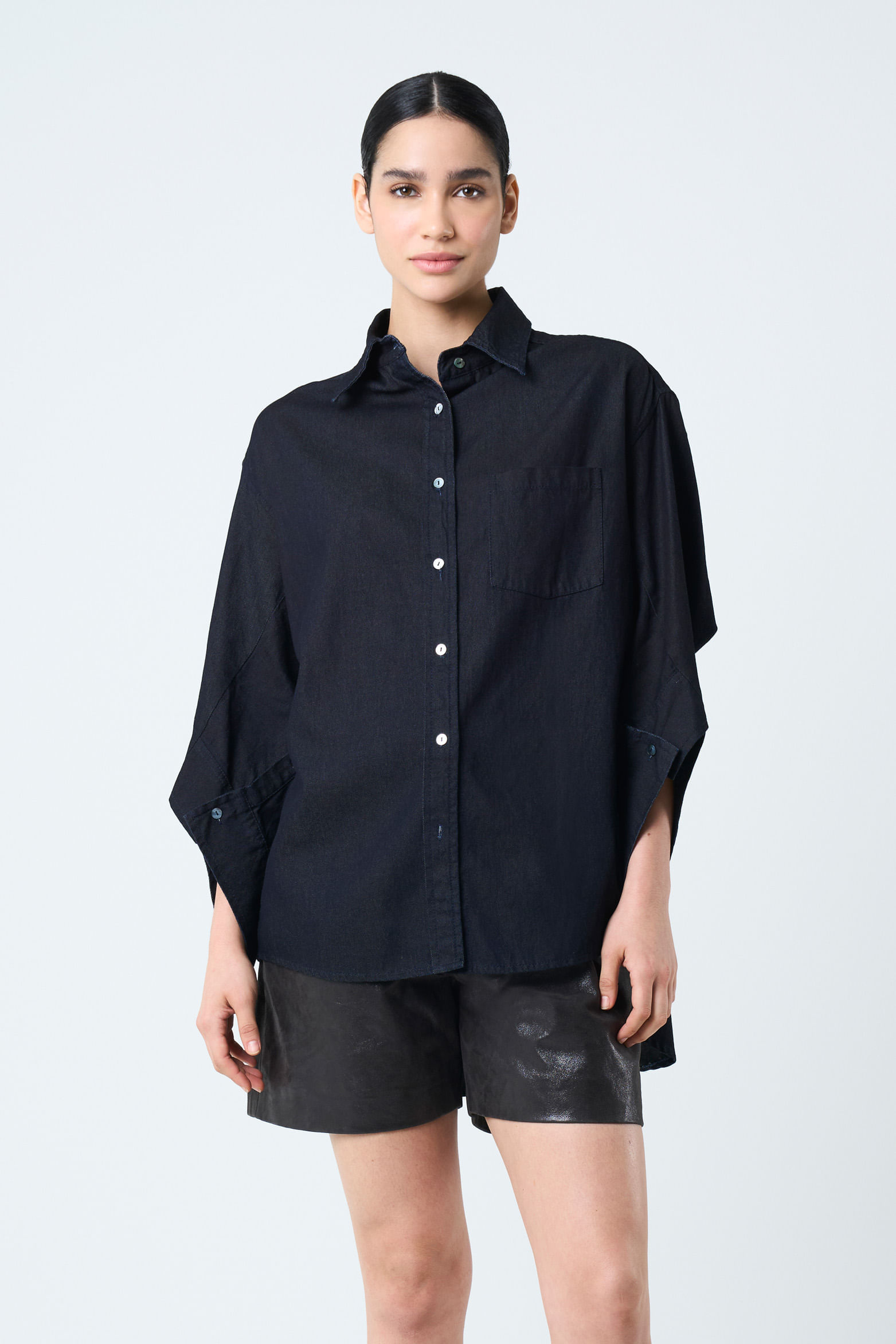 Camisa Vega para mujer efecto encerado