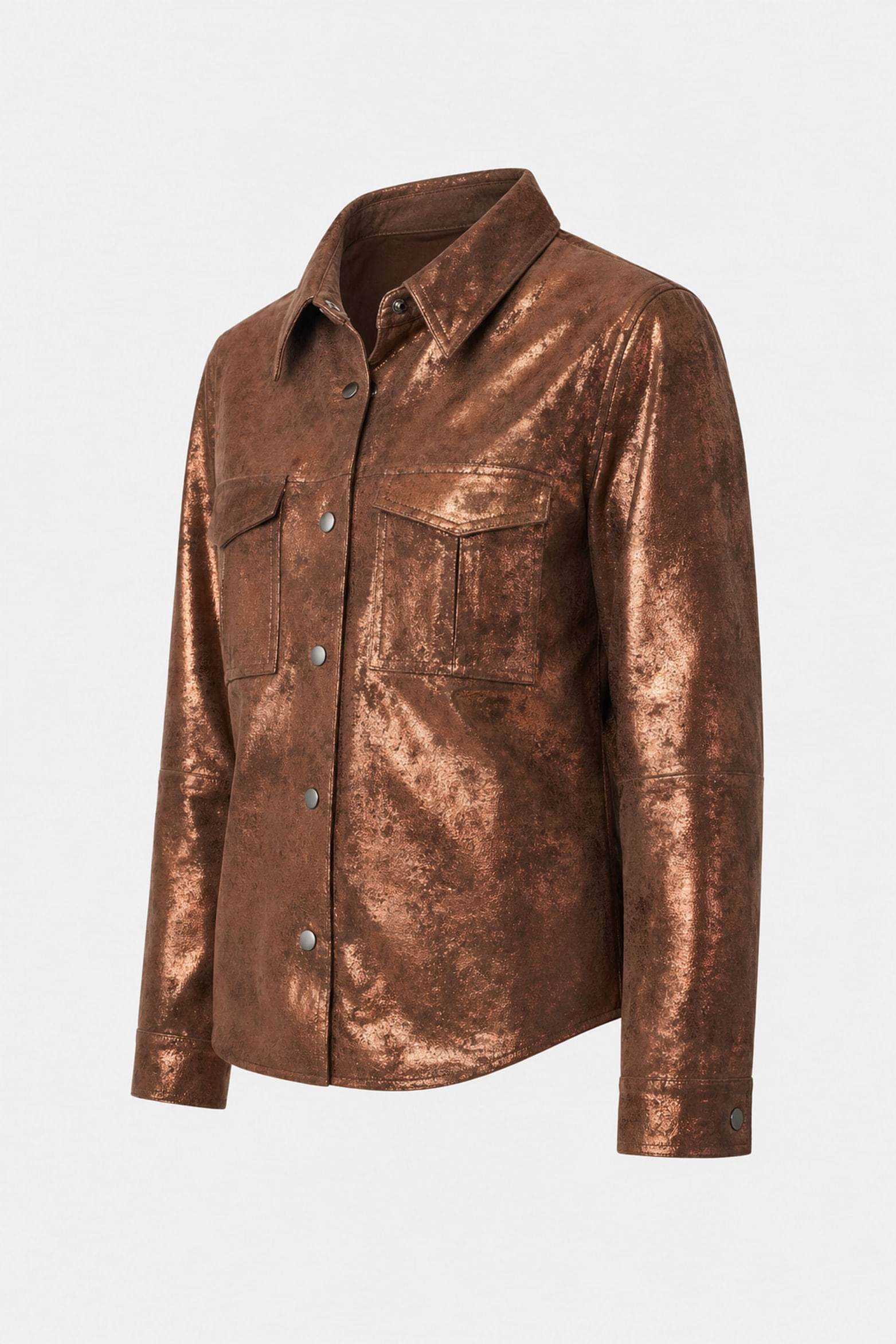 Chaqueta de cuero gamuzado para mujer Glass