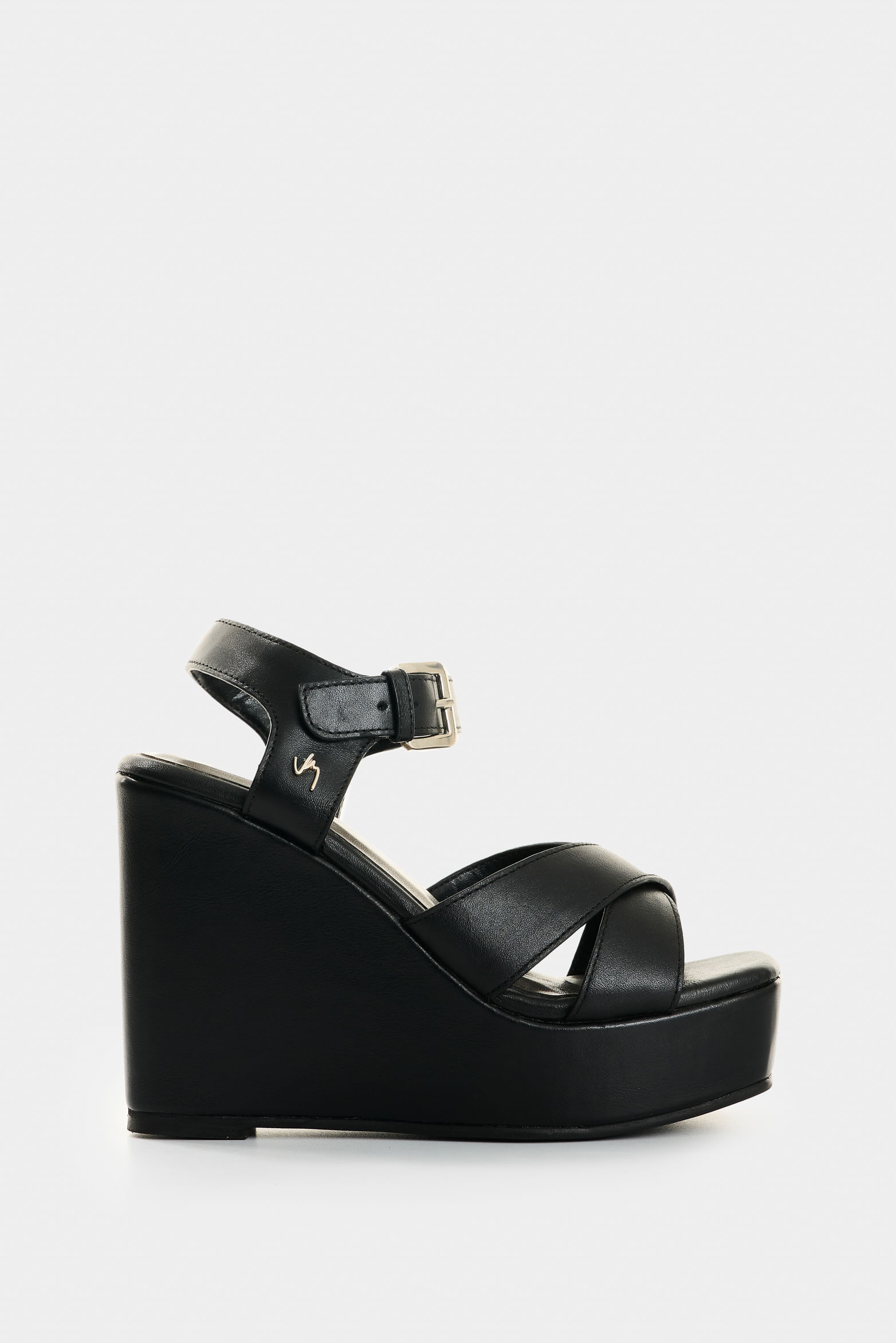 Sandalia plataforma de cuero para mujer Luzia
