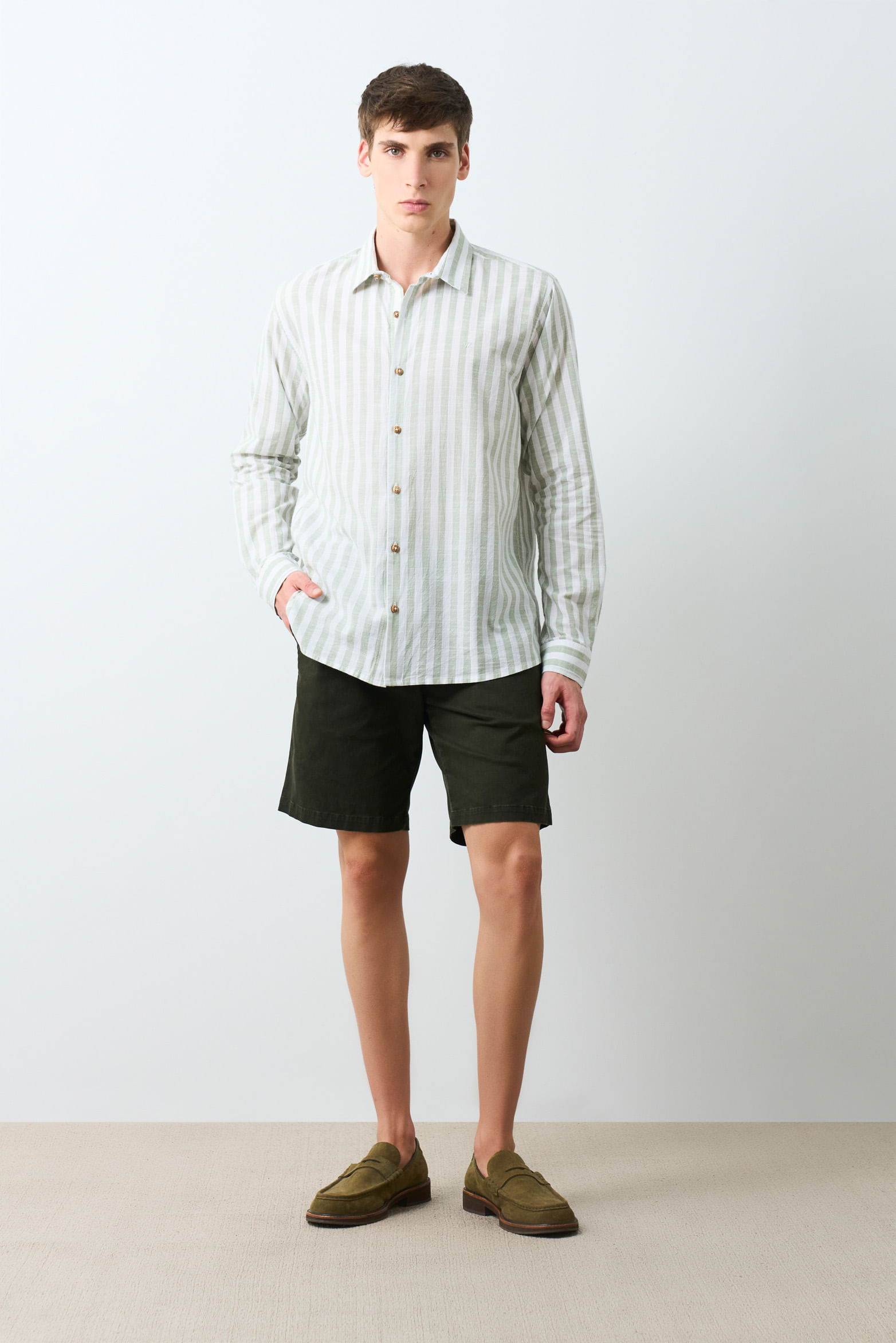 Camisa Elina para hombre estampado a rayas
