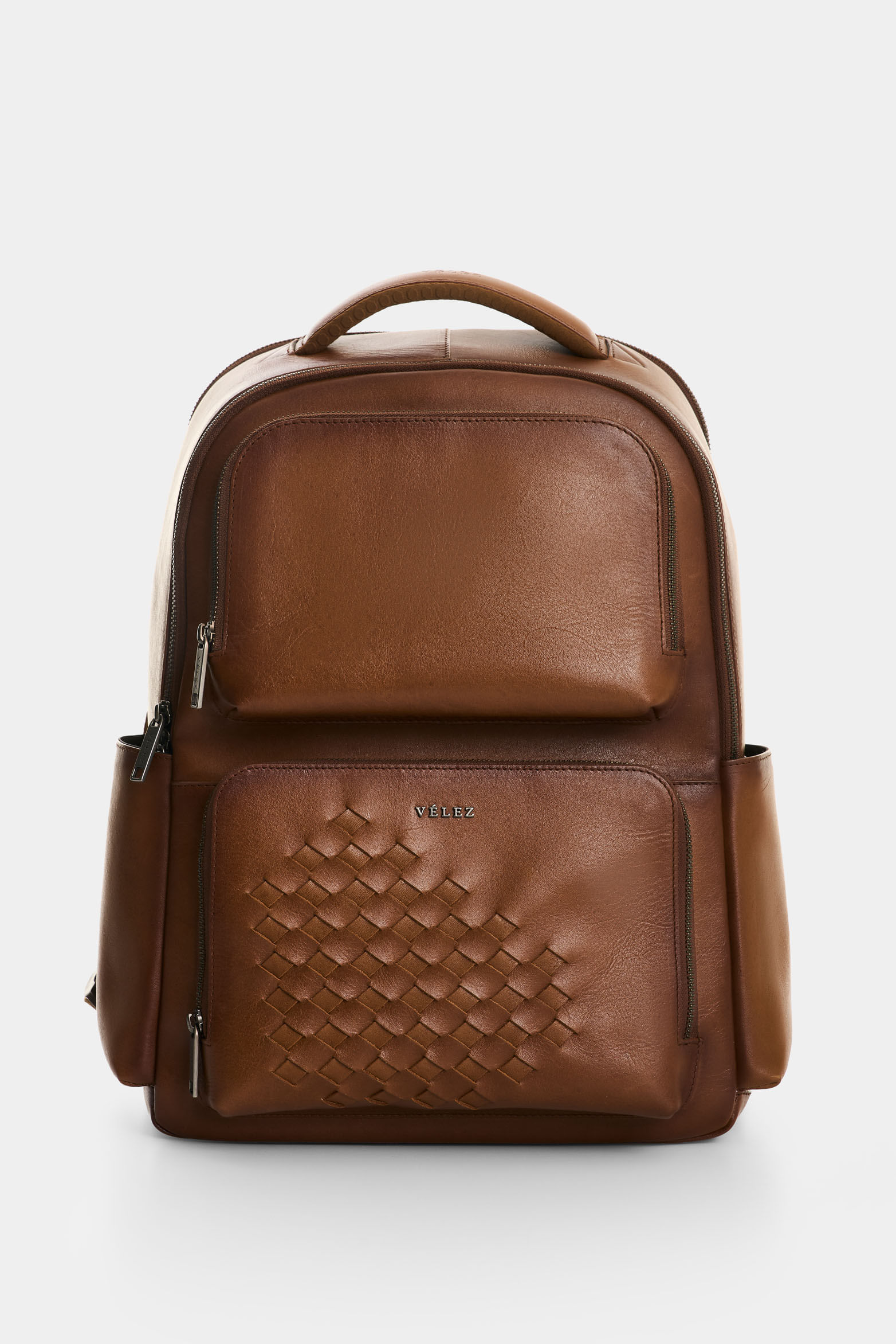 Mochila Monet 3.0 en cuero con tejido para hombre