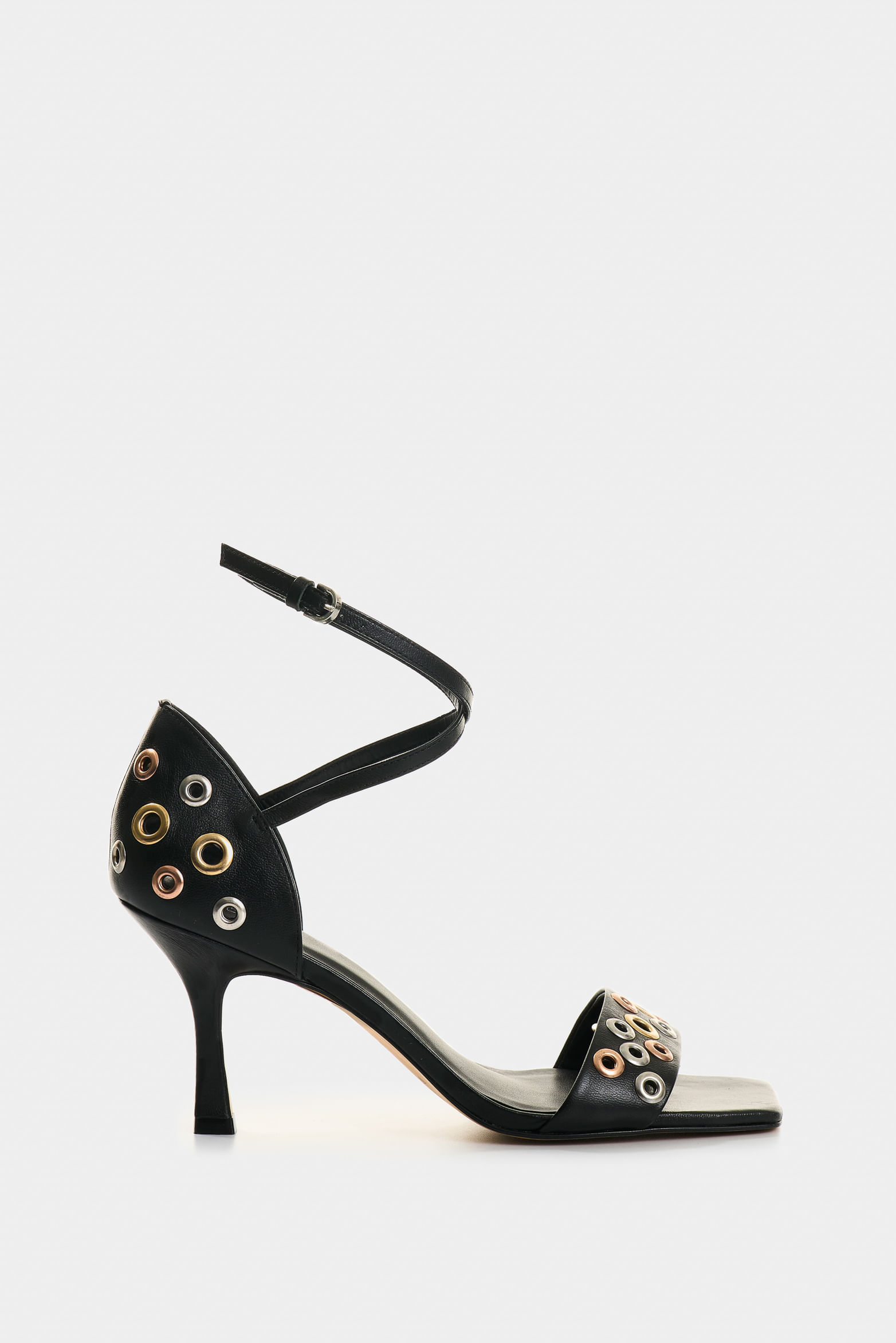 Sandalia tacón de cuero para mujer Pearl