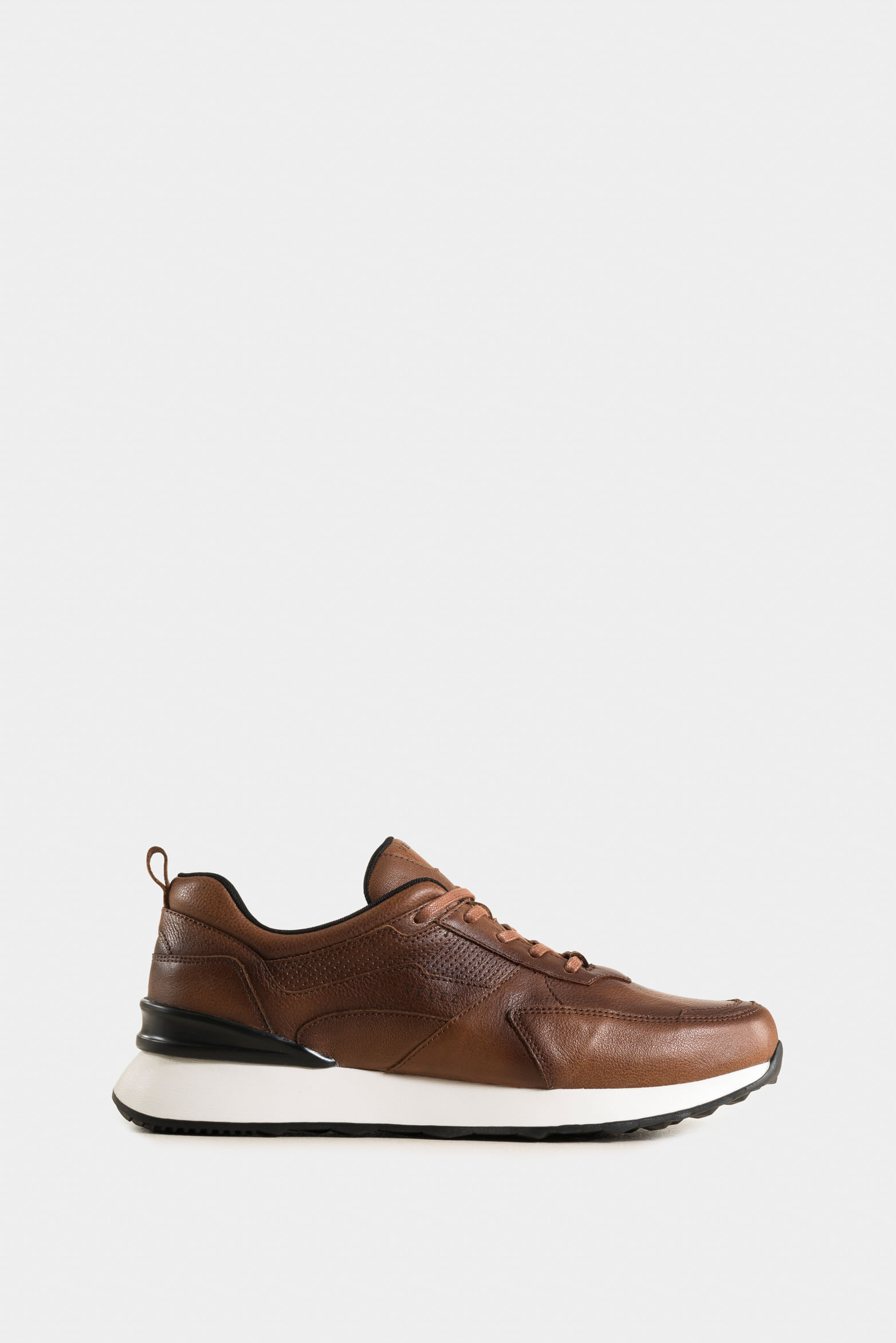 Zapatillas Galis 3 de cuero liso para hombre cordón encerado