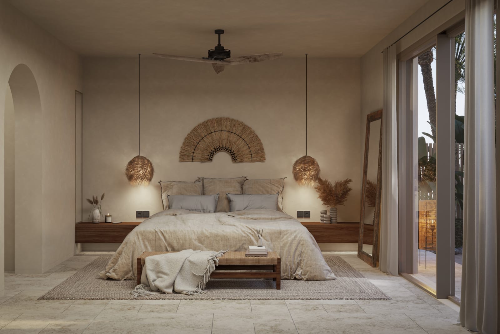 A bedroom of a Luxury Villa