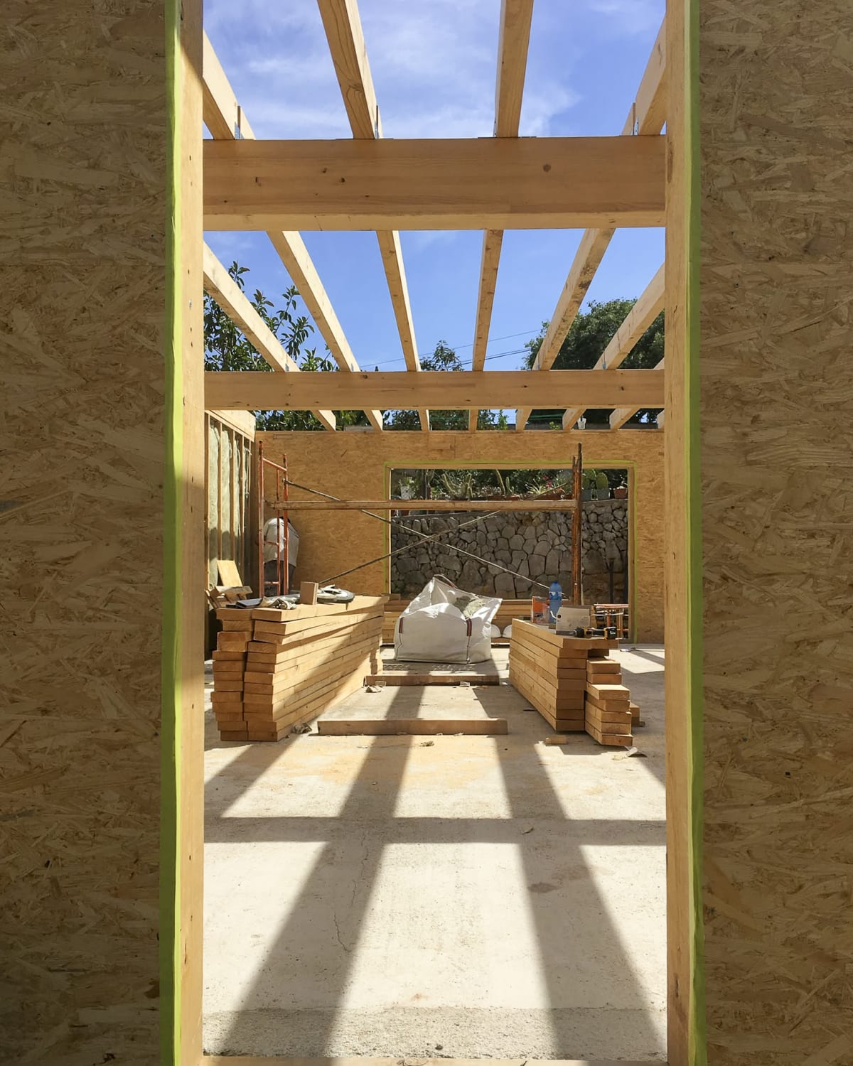 Detail des Holzinterieurs