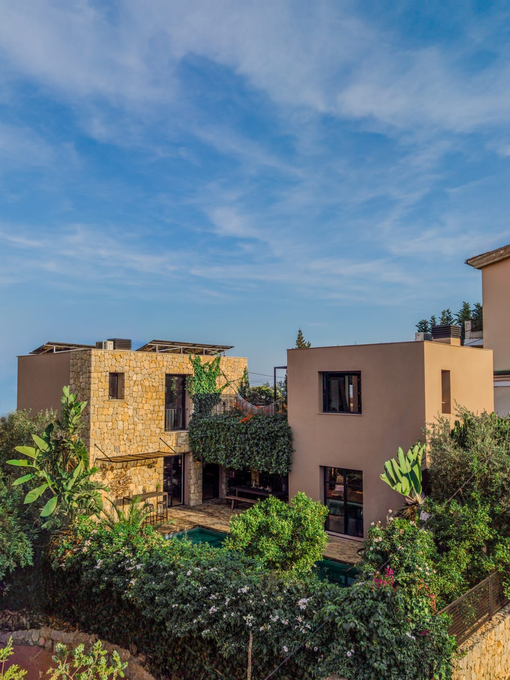 Casa Aguila, aerial view by day