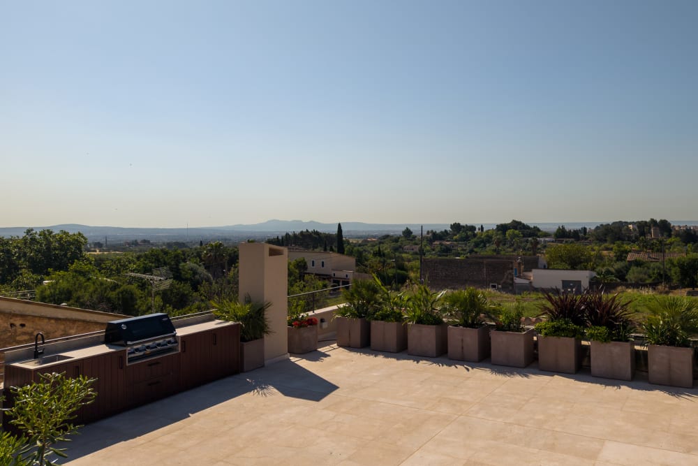 Dachterrasse, offener Ausblick