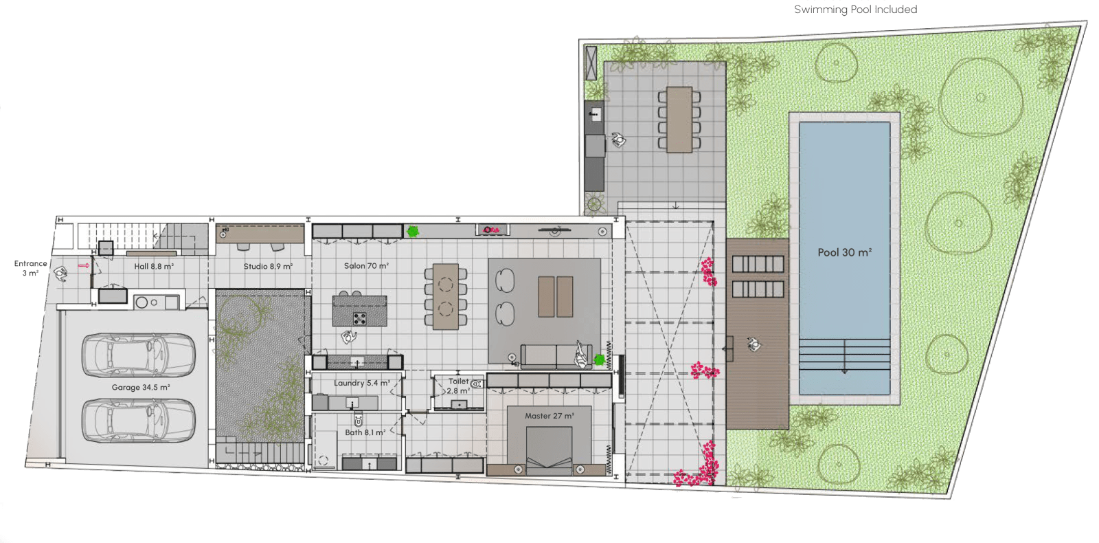Grundriss des Erdgeschosses