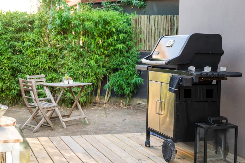 Barbecue area, close view