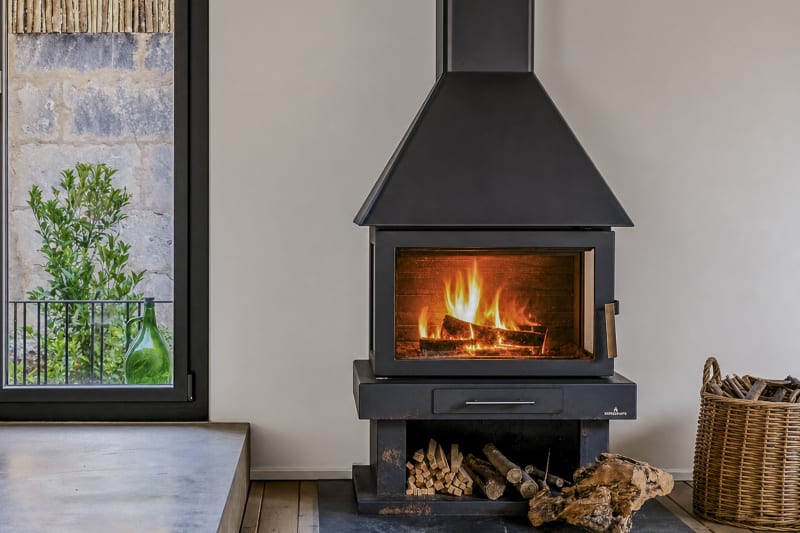 Living room with the fireplace