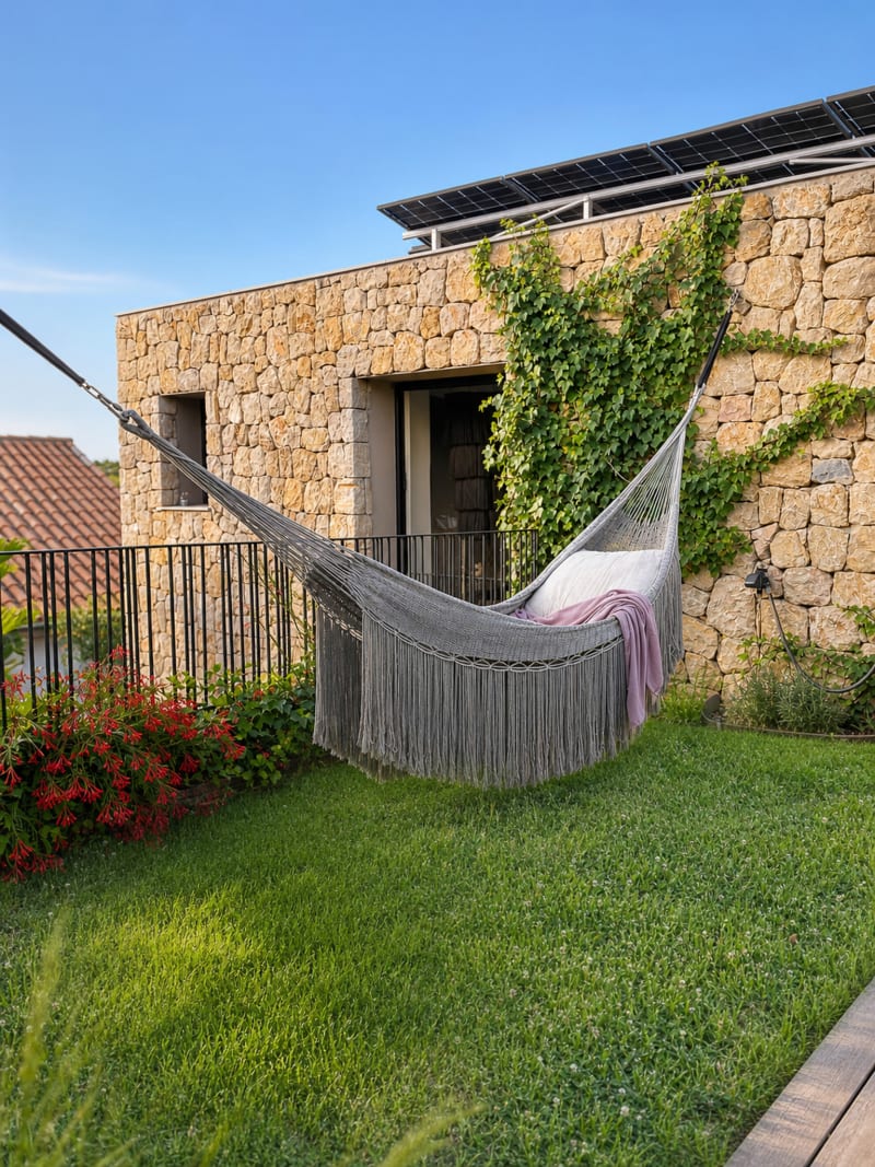 Hammock on the upper terrace