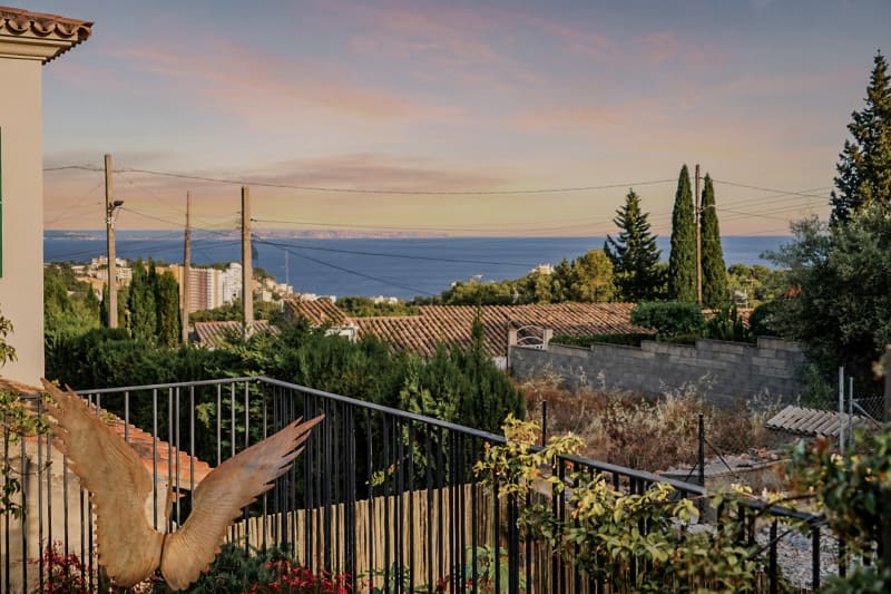 View from the terrace towards the sea