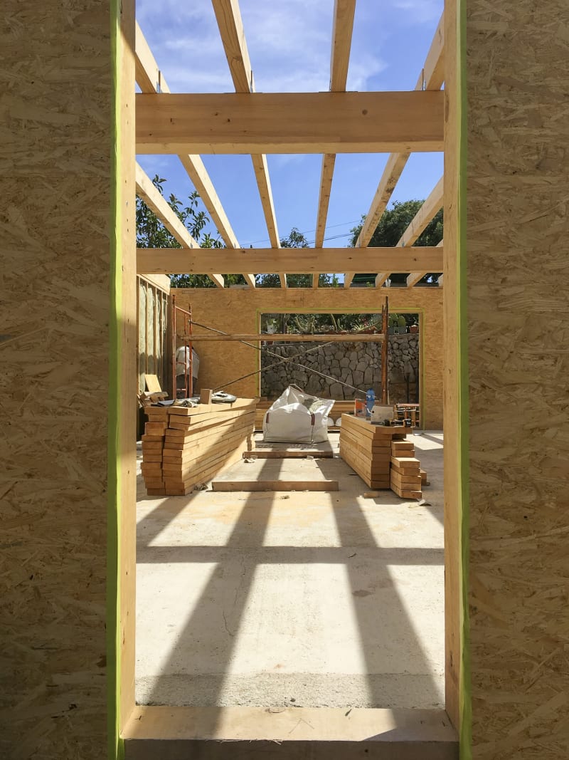 Wood interior detail