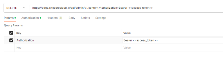 Delete operation in Postman