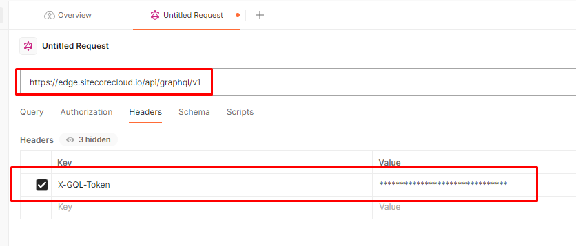 Postman GraphQL Request detail