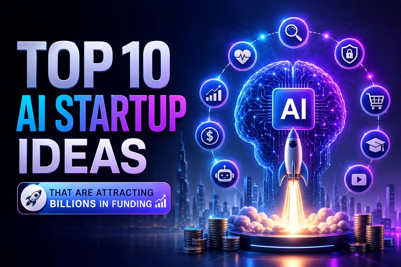 Top 10 AI Startup Ideas Attracting Billions in Funding in 2026