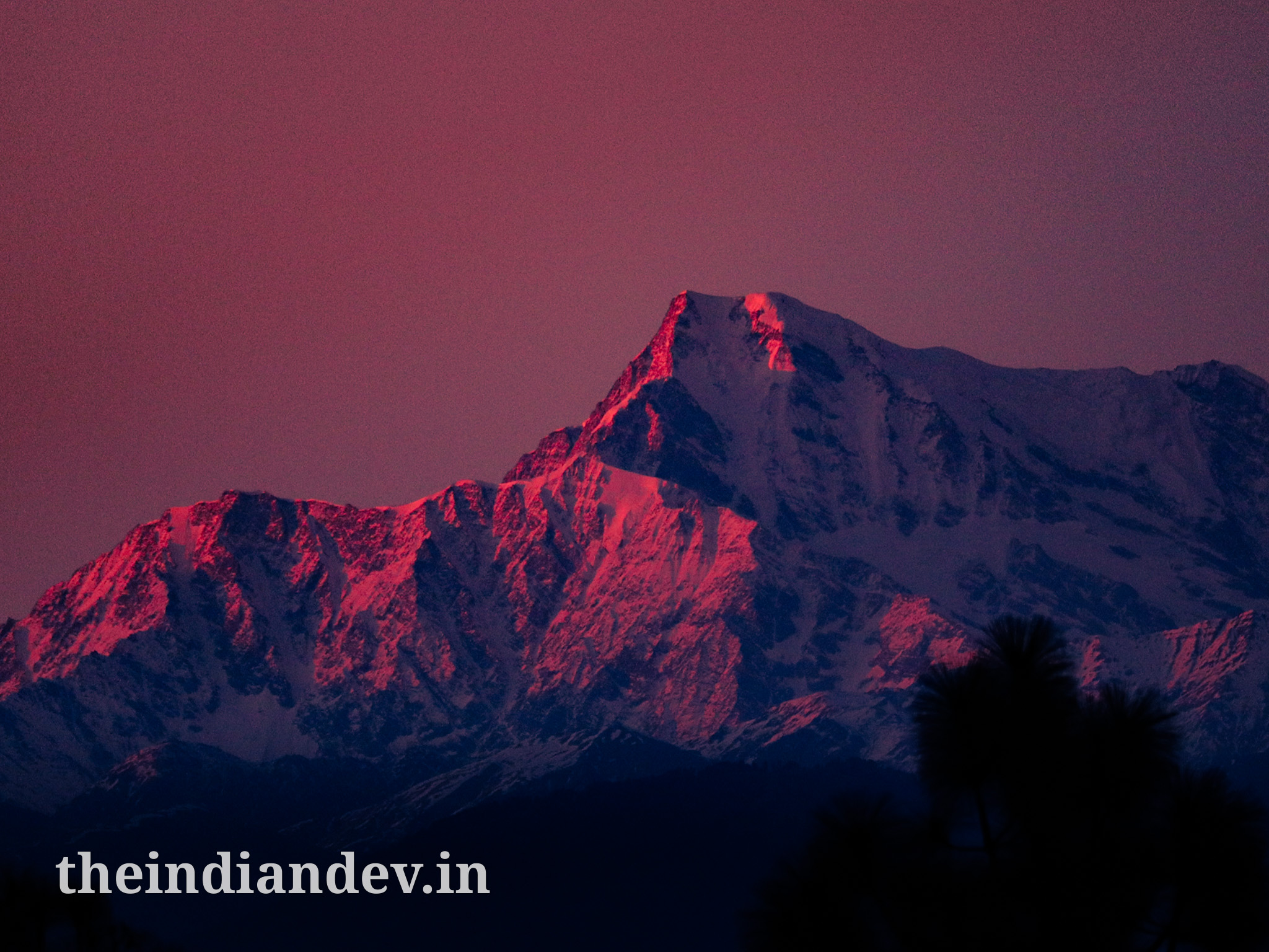 Ice-capped Mountain : Trishul