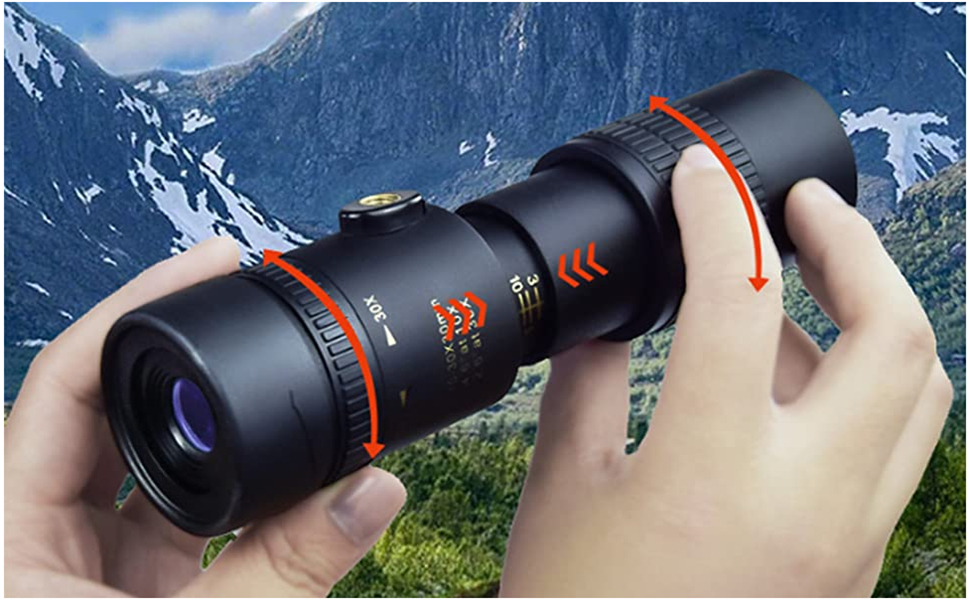 Teissuly 4K 10-300X40Mm Super Telephoto Zoom Monocular Telescope, Super Monocular Telescope for