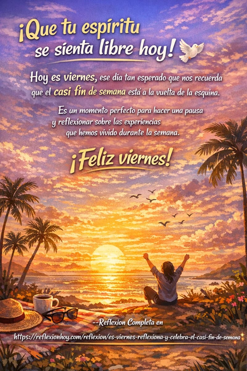 Reflexión positiva sobre el viernes y el casi fin de semana