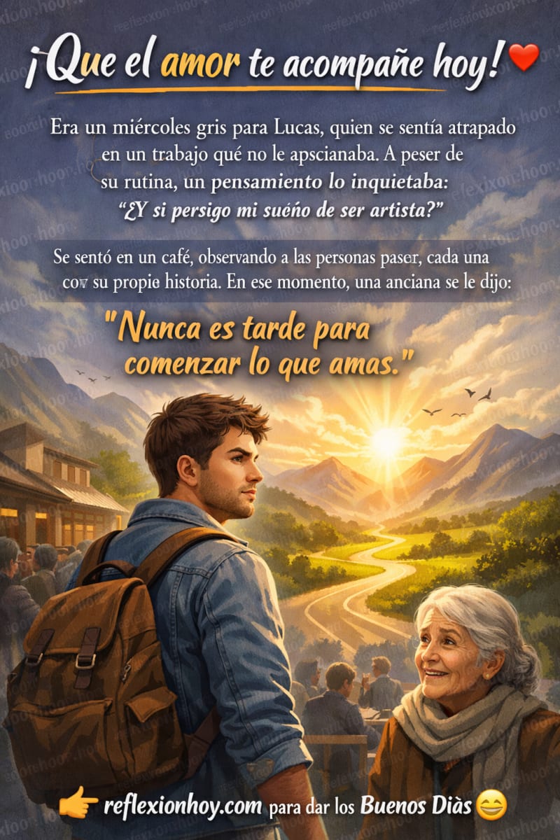 Un joven con una mirada decidida frente a un nuevo camino lleno de posibilidades.