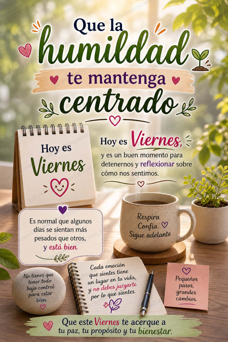 Reflexiones de bienestar emocional y resiliencia para un mejor Viernes.