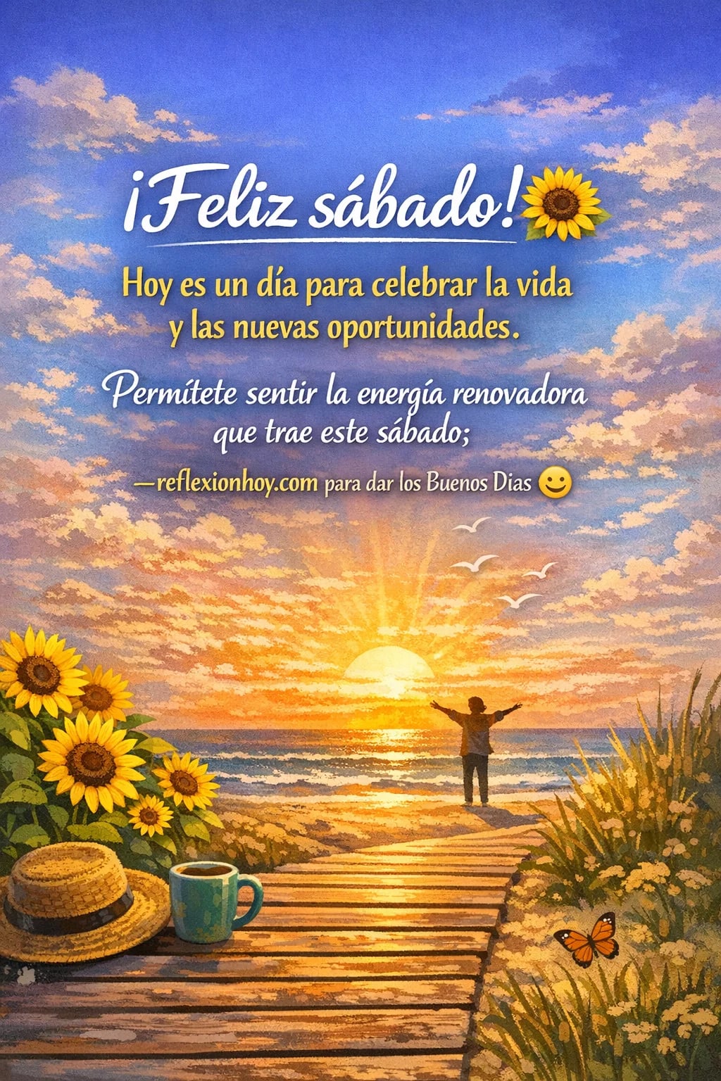 Imagen de ¡Feliz sábado! 🌼 Reflexiona y renueva tu energía hoy