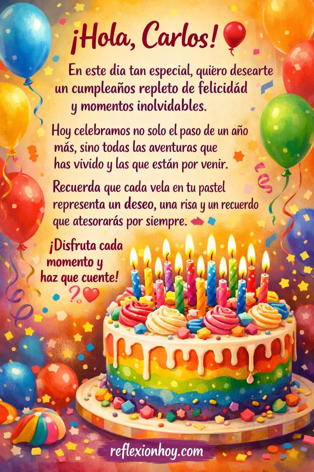 Imagen de ¡Feliz Cumpleaños, Carlos! 🎉 La Aventura Apenas Comienza