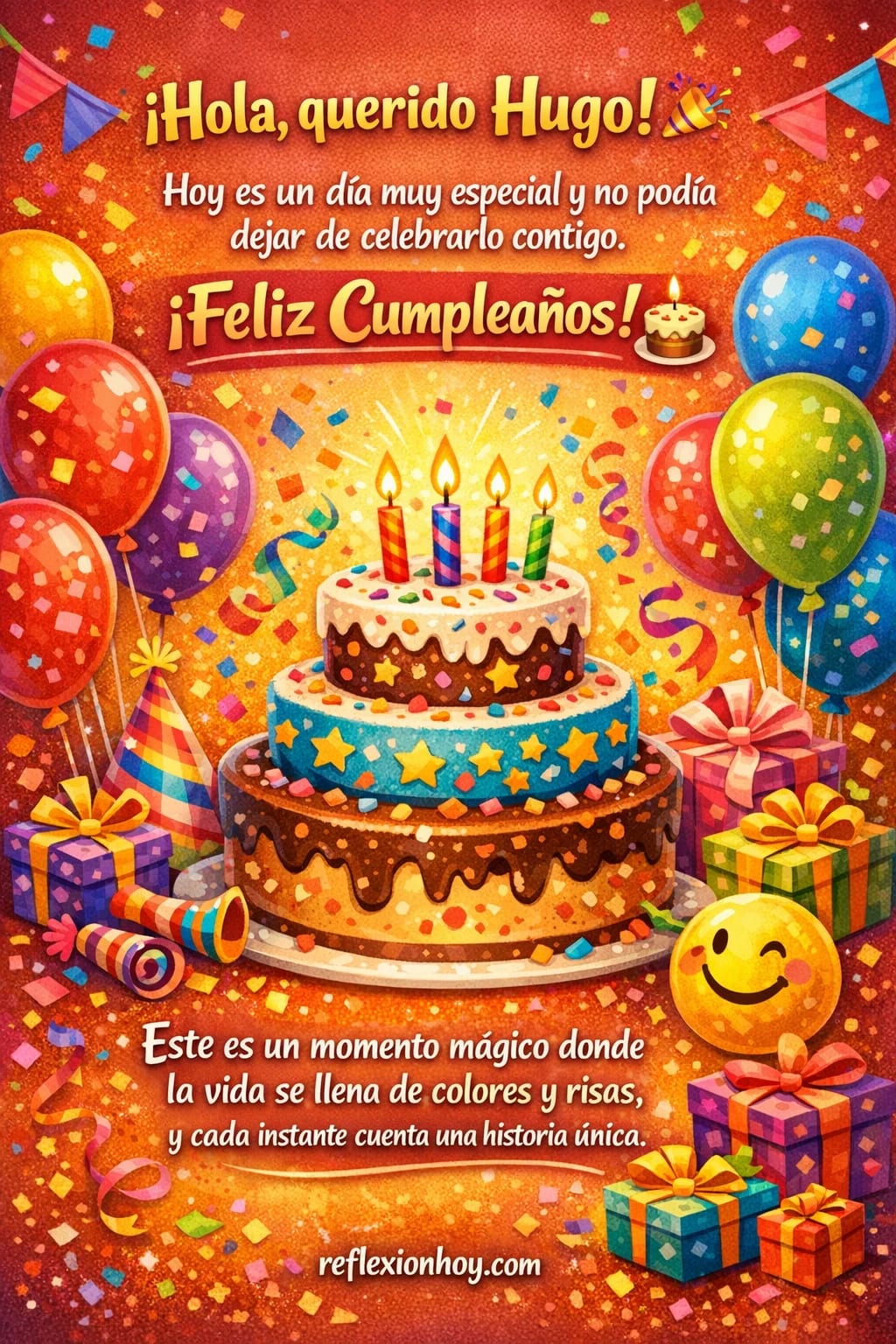 Imagen: ¡Celebremos la Aventura de HUGO en su Cumpleaños! 🎉✨