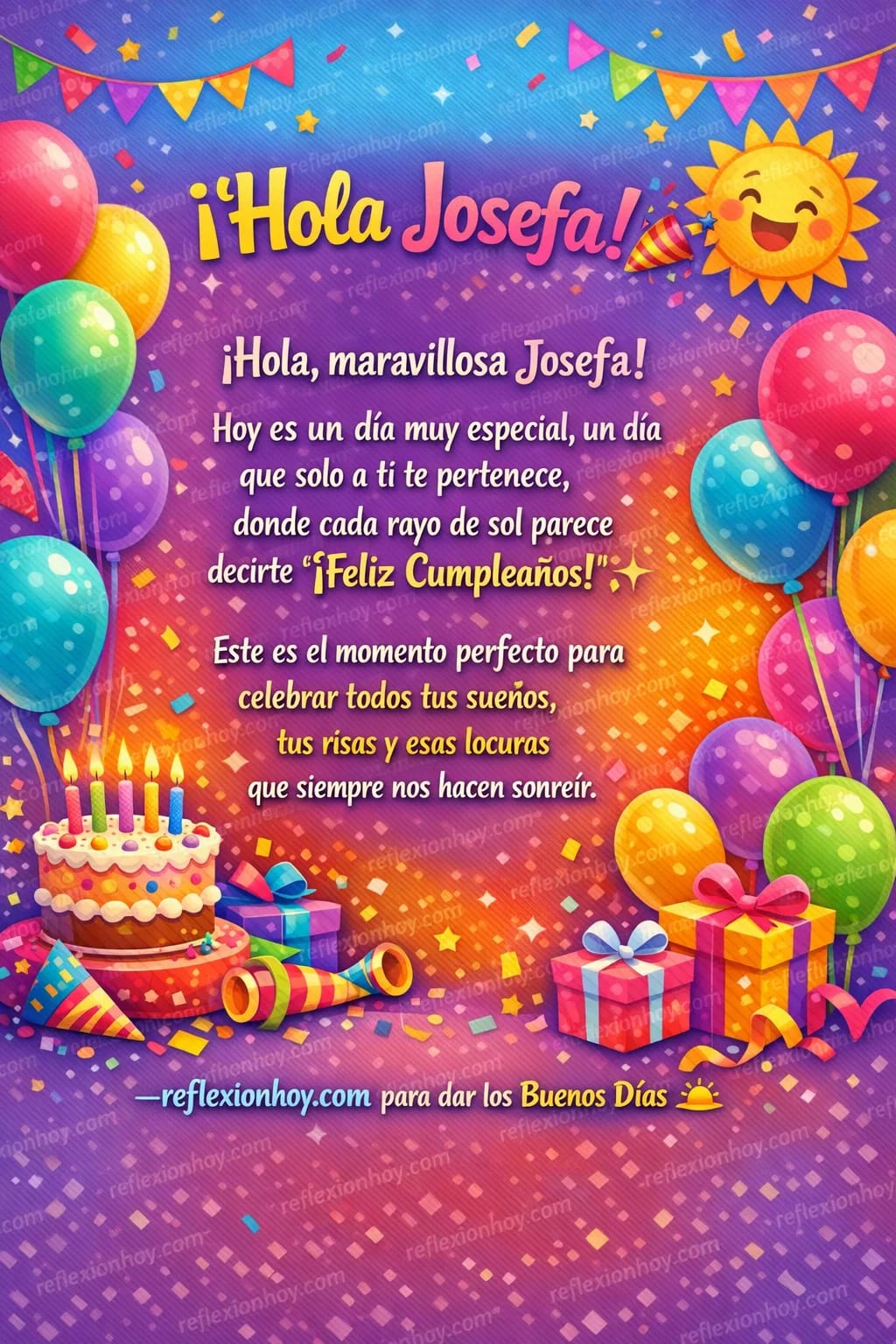 Imagen: ¡Feliz Cumpleaños, Josefa! 🎉 Un Día Para Brillar 🌈